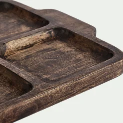 Plateau|Plat De Service Et Saladier*alinea Planche de présentation en bois de manguier L43,5cm - Marron