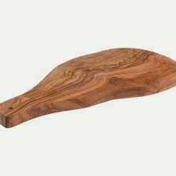 Salière Et Poivrière|Plat De Service Et Saladier*alinea Planche de présentation organique en bois d'olivier 14x35cm - Naturel