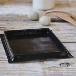 Tapis De Cuisson|Moule À Gâteau*alinea Plaque à génoise en fibre de verre et silicone 17,8x24,5cm - Noir