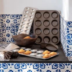 Moule À Gâteau|Accessoire De Cuisson*alinea Plaque de cuisson pour 20 madeleines en fer - argenté