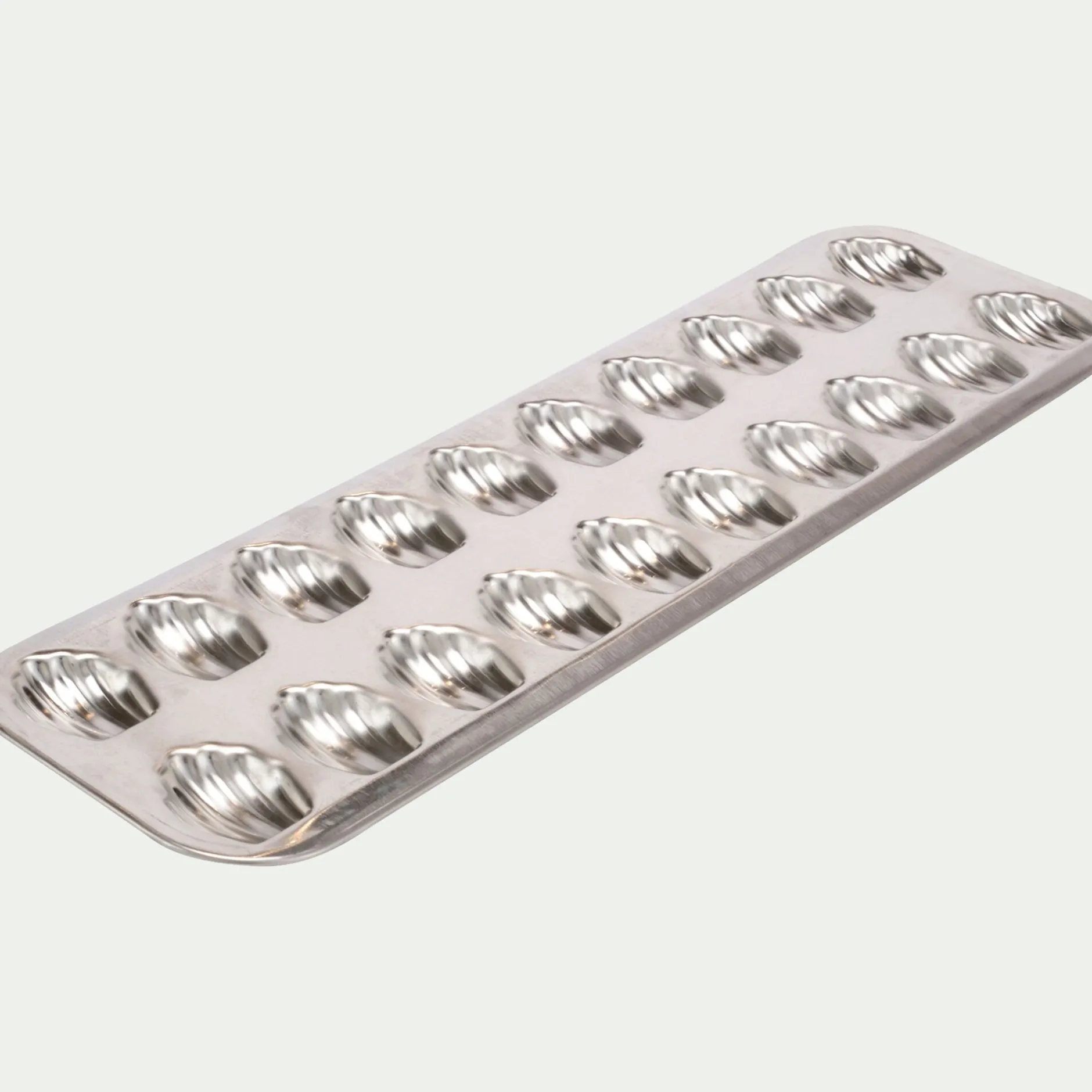 Moule À Gâteau|Accessoire De Cuisson*alinea Plaque de cuisson pour 20 madeleines en fer - argenté