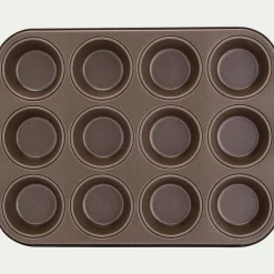 Moule À Gâteau*alinea Plaque de cuisson pour 12 muffins en acier - Marron