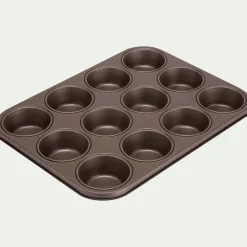 Moule À Gâteau*alinea Plaque de cuisson pour 12 muffins en acier - Marron