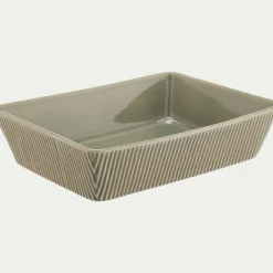 Bocal De Cuisine|Plat À Four*alinea Plat à four individuel en grès strié L31cm - Vert