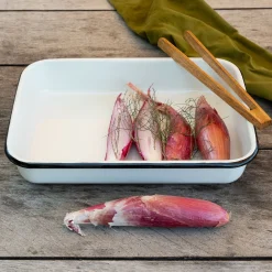 Bocal De Cuisine|Plat À Four*alinea Plat à four rectangulaire en acier 25x35cm - Blanc