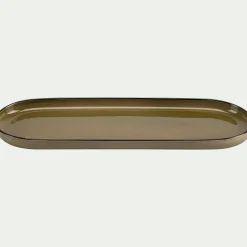 Plat Et Vaisselle Apéro|Plat De Service Et Saladier*alinea Plat apéritif en grès L32,8xl10,5cm - mousse Vert