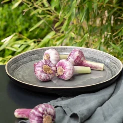 Plat De Service Et Saladier|Assiette De Noël*alinea Plat de présentation en grès D34,2cm - Bleu