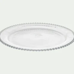 Plat De Service Et Saladier*alinea Plat de présentation en verre D34cm - Transparent