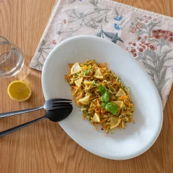 Plat De Service Et Saladier|Assiette De Noël*alinea Plat de présentation ovale en porcelaine qualité hôtelière L33cm - Blanc