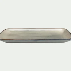 Plat De Service Et Saladier|Assiette De Noël*alinea Plat en grès émail réactif L35cm - olivier Vert