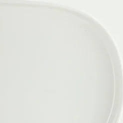 Plat De Service Et Saladier*alinea Plat ovale en porcelaine L33cm - Blanc