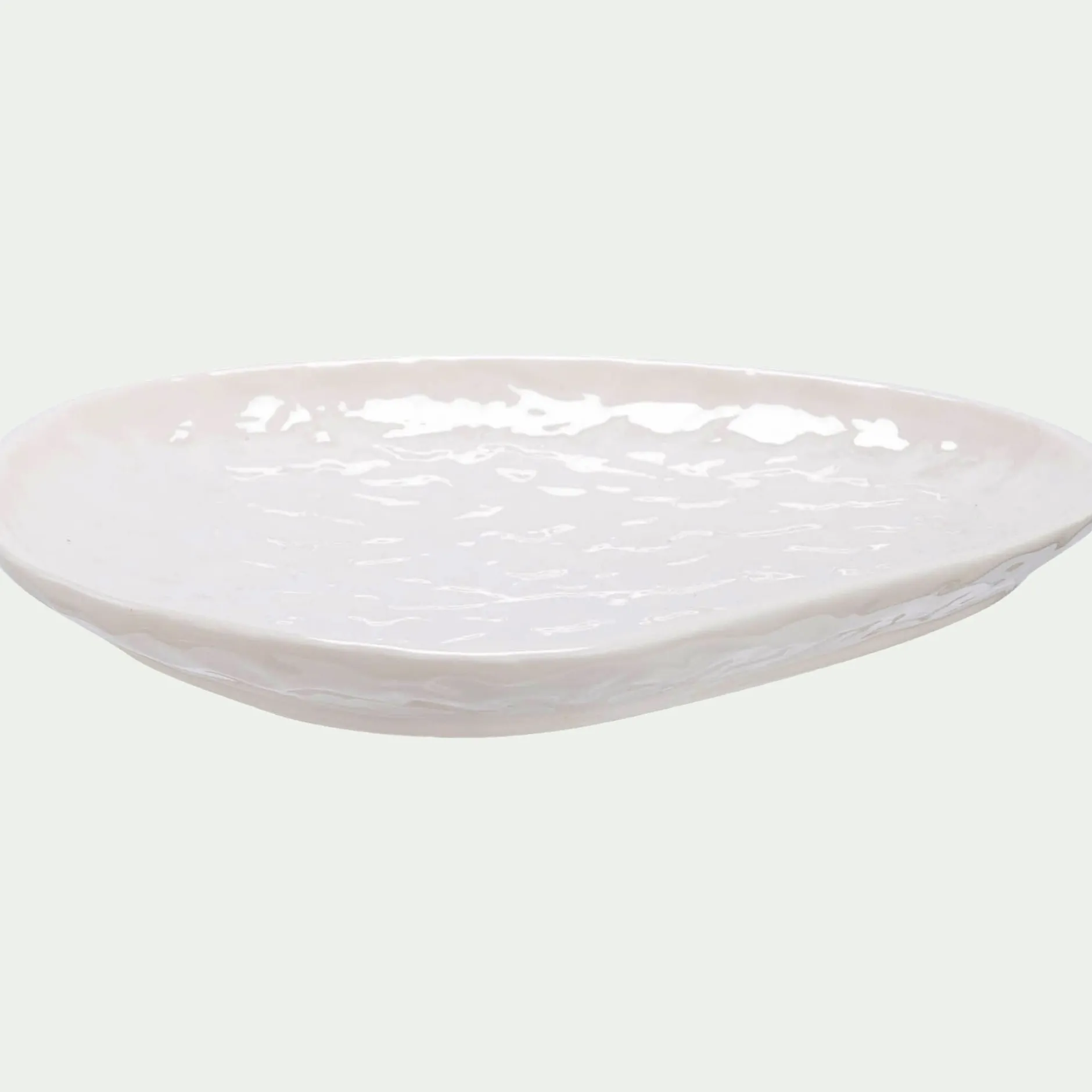 Décoration À Poser*alinea Plateau déco organique en céramique L31cm - Blanc