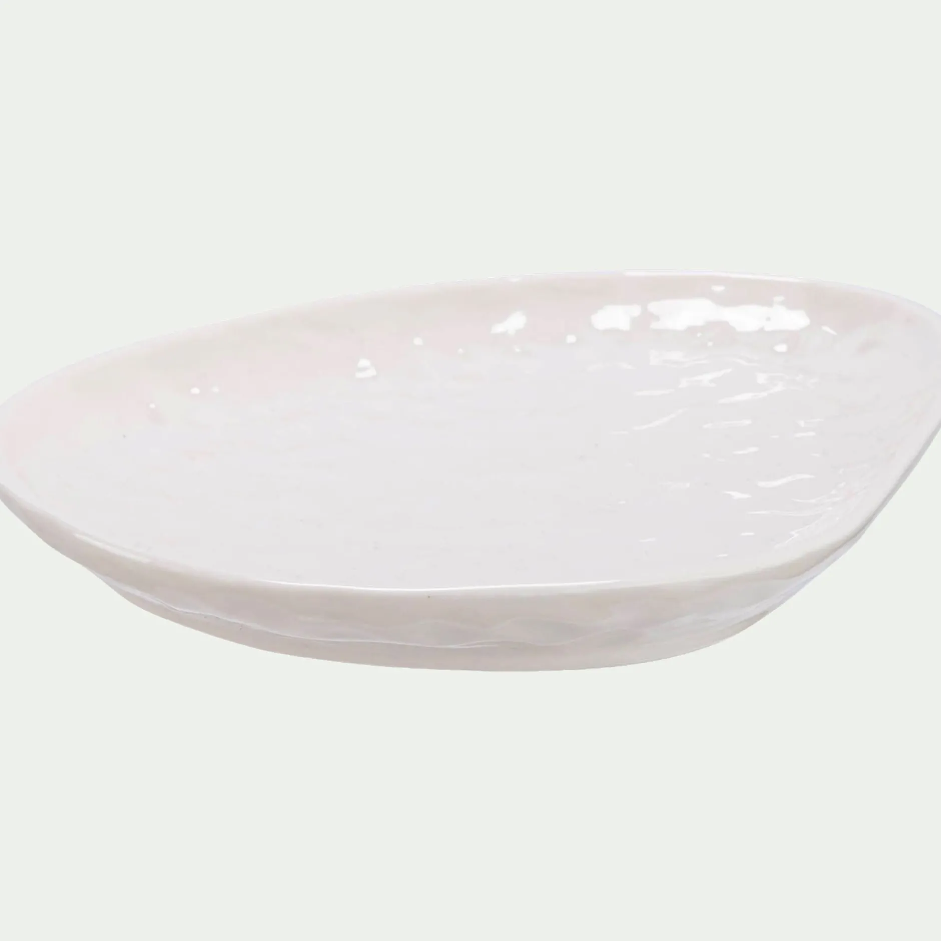 Décoration À Poser*alinea Plateau déco organique en céramique L31cm - Blanc