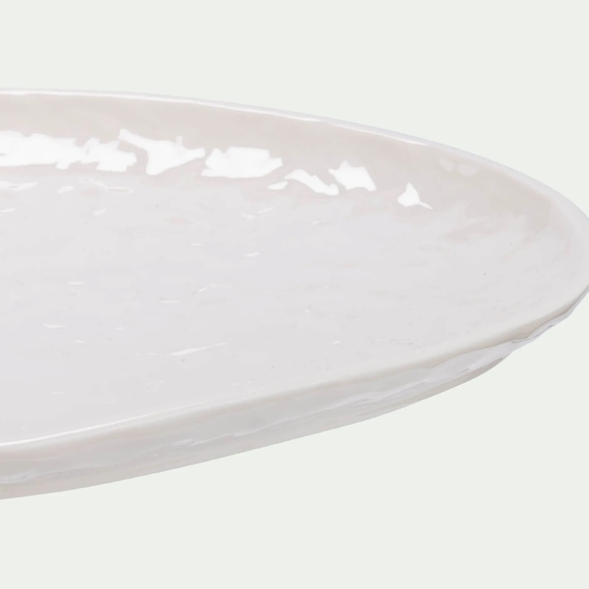 Décoration À Poser*alinea Plateau déco organique en céramique L31cm - Blanc