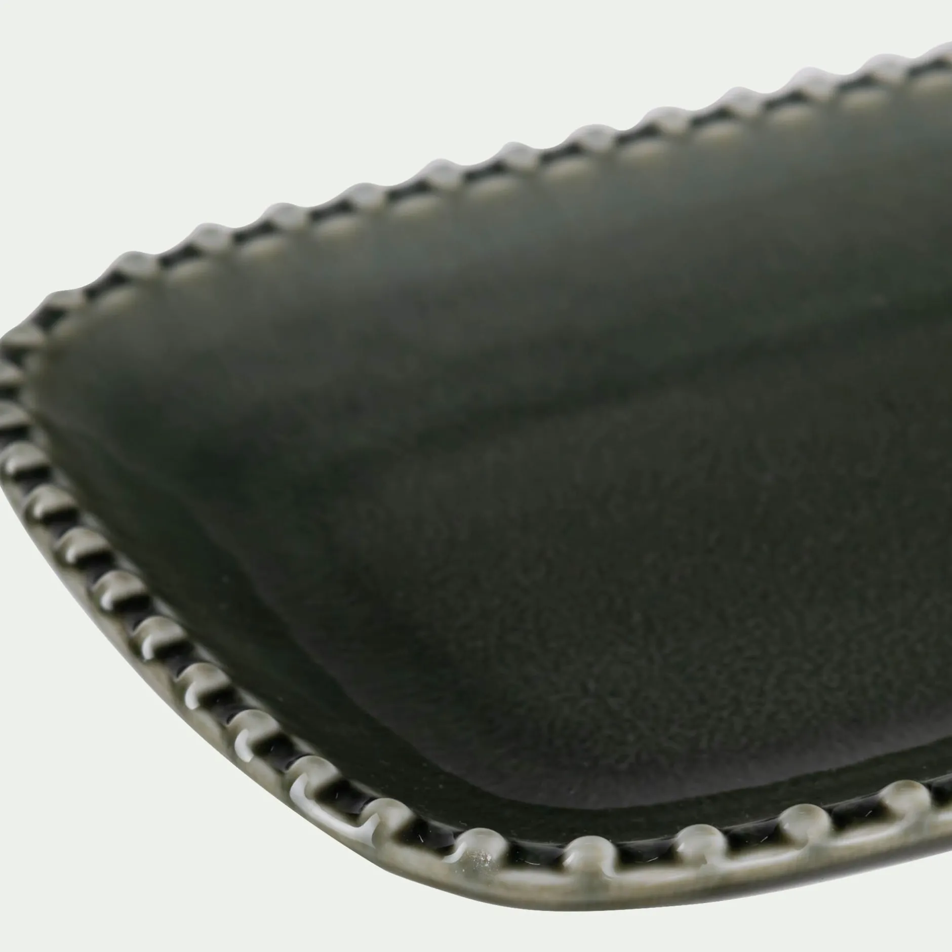 Décoration À Poser*alinea Plateau décoratif en porcelaine 14x25cm - Vert