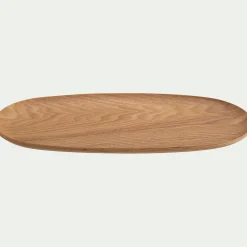 Décoration À Poser*alinea Plateau décoratif ovale en bois de saule 18x35cm - Bois clair