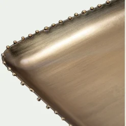 Décoration À Poser|Décoration De La Table De Noël*alinea Plateau décoratif rectangulaire en fer - 15x35,5cm Doré