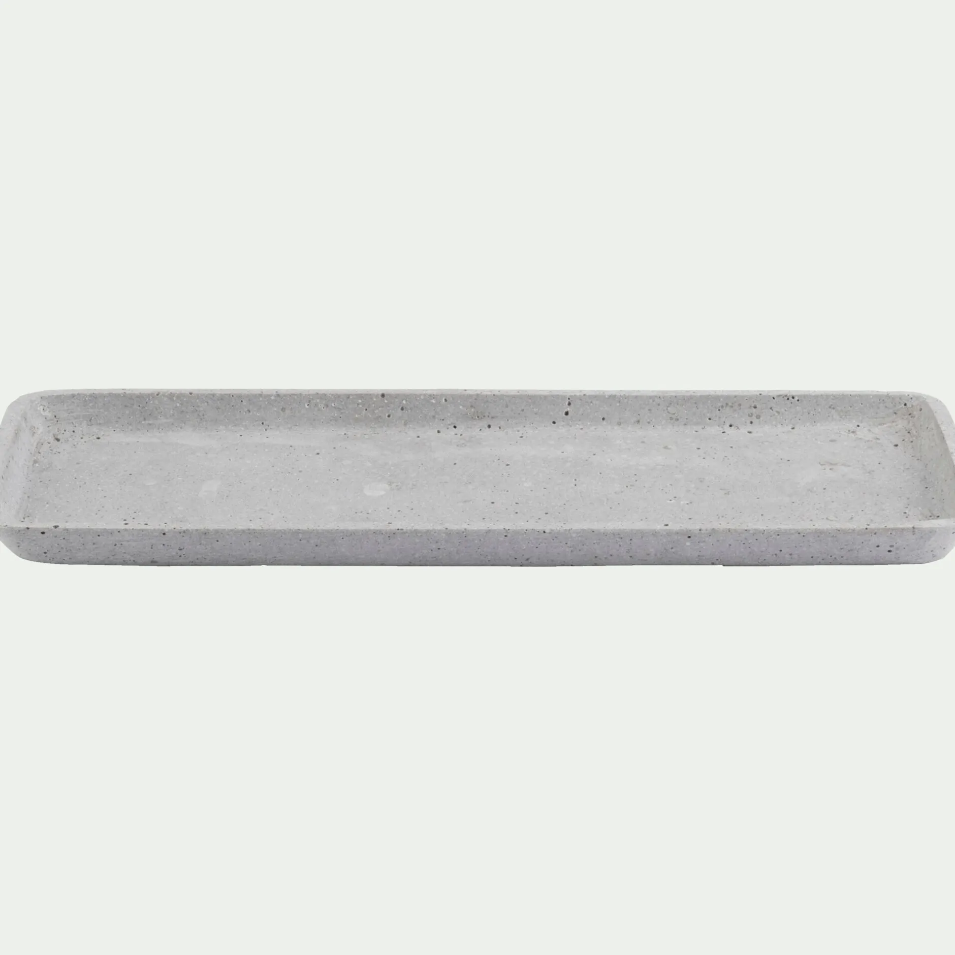 Décoration À Poser*alinea Plateau rectangulaire effet béton en polystone - 13,5x36cm Gris