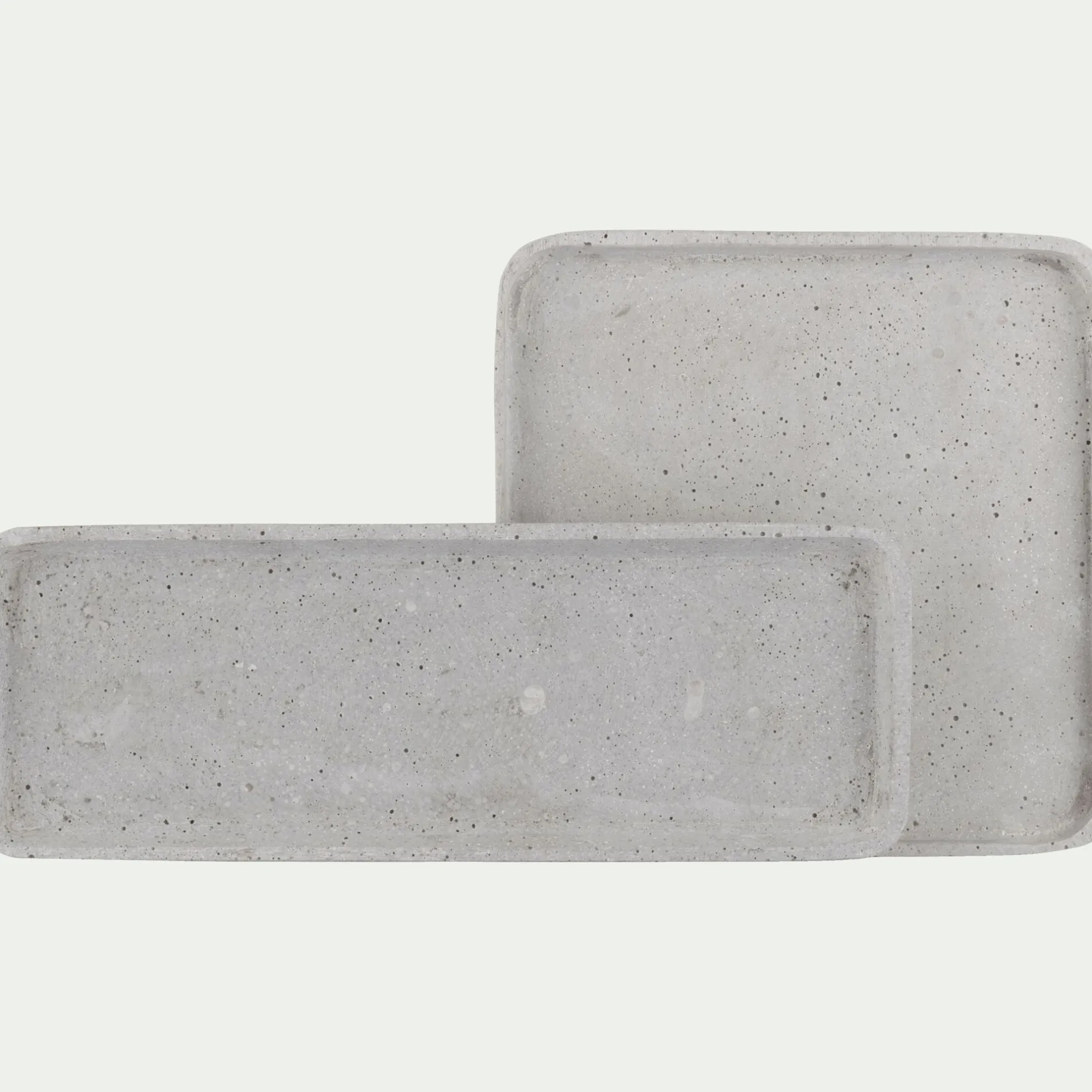 Décoration À Poser*alinea Plateau rectangulaire effet béton en polystone - 13,5x36cm Gris