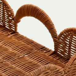 Plateau*alinea Plateau rectangulaire en rotin L46cm - Marron