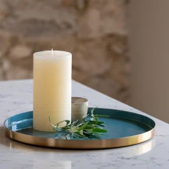 Décoration À Poser*alinea Plateau rond en fer D29,5cm - Bleu