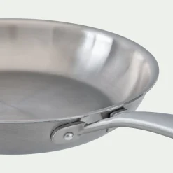 Casserole, Poêle Et Sauteuse*alinea Poêle en inox D24cm - métallisé Argenté
