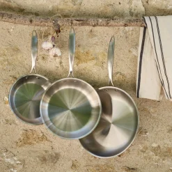 Casserole, Poêle Et Sauteuse*alinea Poêle en inox D24cm - métallisé Argenté