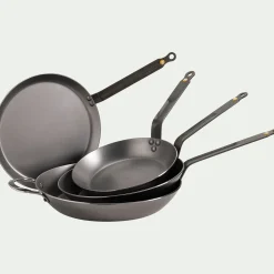 Casserole, Poêle Et Sauteuse*alinea Poêle en tôle De Buyer D24cm - Argenté