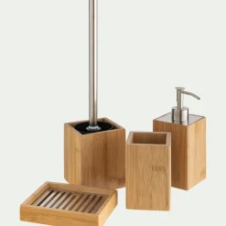 Accessoire De Salle De Bain*alinea Porte brosse à dent en bambou - Naturel