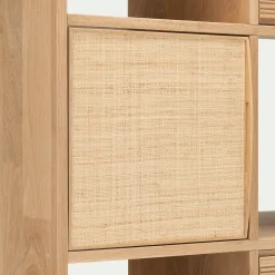 Rangement À Composer*alinea Porte en chêne et raphia avec fond - Bois clair