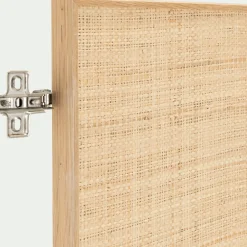 Rangement À Composer*alinea Porte en chêne et raphia avec fond - Bois clair