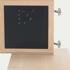 Rangement À Composer*alinea Porte en placage chêne et acier - Noir