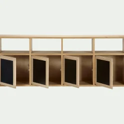 Rangement À Composer*alinea Porte en placage chêne et acier - Noir