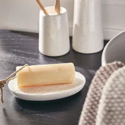 Accessoire De Salle De Bain*alinea Porte savon en céramique mouchetée - ventoux Blanc