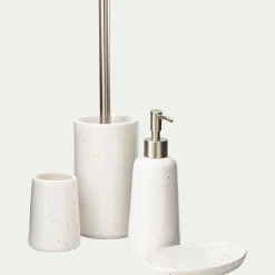 Accessoire De Salle De Bain*alinea Porte savon en céramique mouchetée - ventoux Blanc