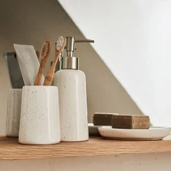 Accessoire De Salle De Bain*alinea Porte savon en céramique mouchetée - ventoux Blanc
