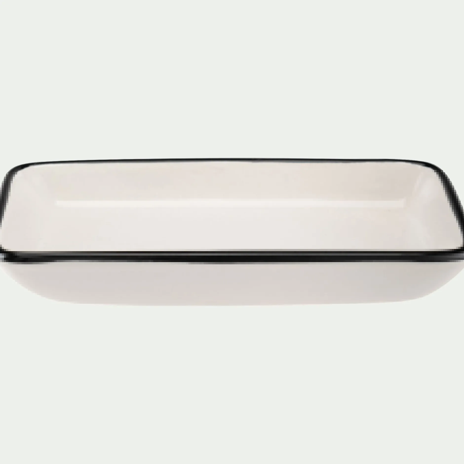 Accessoire De Salle De Bain*alinea Porte savon rectangle en grès - L23cm Blanc