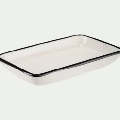 Accessoire De Salle De Bain*alinea Porte savon rectangle en grès - L23cm Blanc