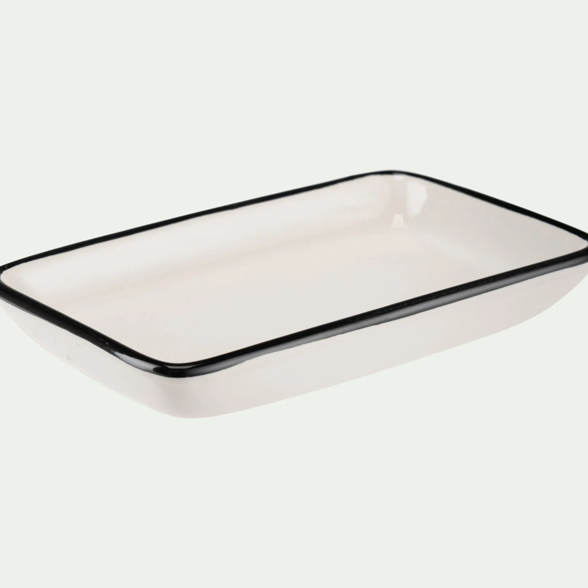 Accessoire De Salle De Bain*alinea Porte savon rectangle en grès - L23cm Blanc