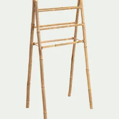 Porte-Serviette|Accessoire De Salle De Bain*alinea Porte serviettes en bambou - H130xl64 cm Bois clair