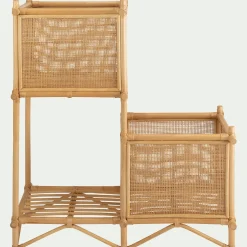 Pot De Fleur*alinea Porte-plante double sellette en rotin - Naturel