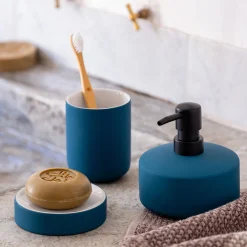 Accessoire De Salle De Bain*alinea Porte-savon en grès - figuerolles Bleu