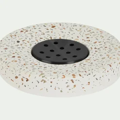 Accessoire De Salle De Bain*alinea Porte-savon en terrazzo D11cm - Blanc