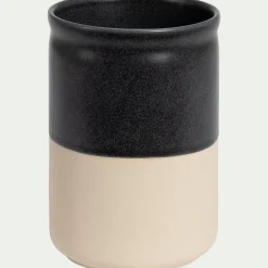 Salière Et Poivrière*alinea Pot à ustensiles de cuisine en grès D13cm - Gris