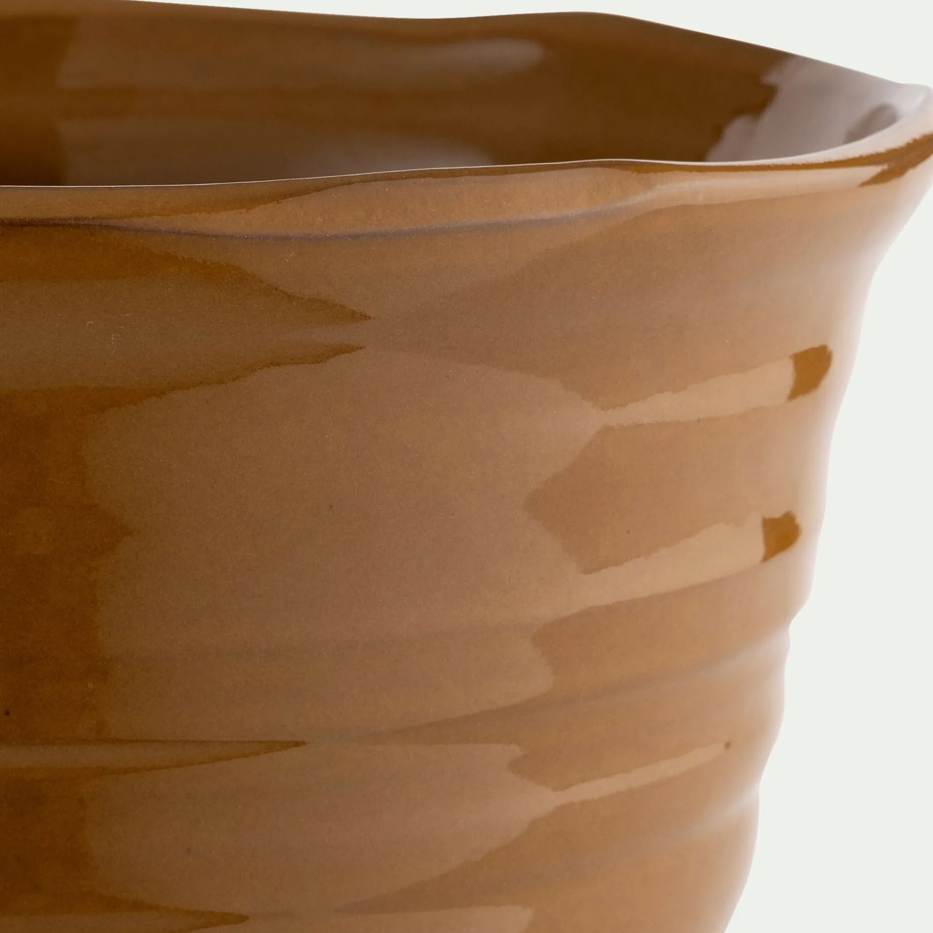 Pot De Fleur*alinea Pot bicolore en terre cuite D29cm - Jaune