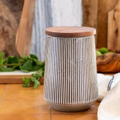 Bocal De Cuisine*alinea Pot en grès réactif D11,5cm - écorce Marron