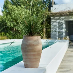 Pot De Fleur*alinea Pot texturé en terre cuite D28cm - terracotta Naturel