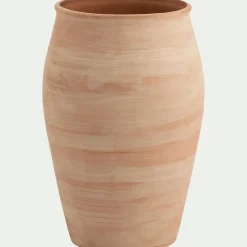 Pot De Fleur*alinea Pot texturé en terre cuite D28cm - terracotta Naturel