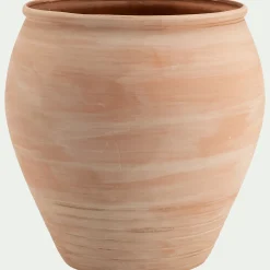 Pot De Fleur*alinea Pot texturé en terre cuite D31,5cm - terracotta Naturel