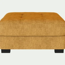 Pouf & Repose-Pieds*alinea Pouf avec coffre en tissu Monclar - Jaune argan